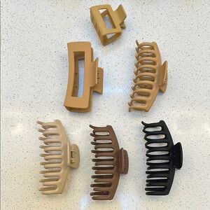 Pack of 6 claw clip